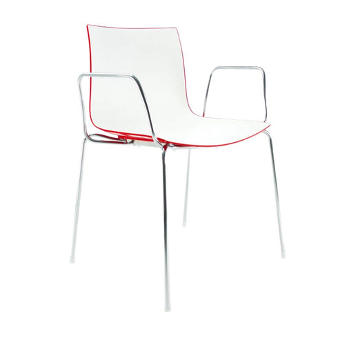 Catifa 46 0251 Armchair Bicolored Frame Chrome
